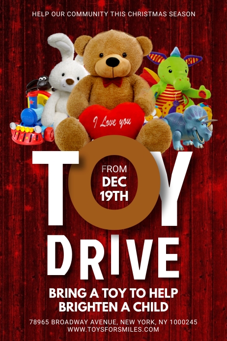Toy drive Giving Toys Template | PosterMyWall