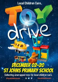 Toy Drive Poster A4 template