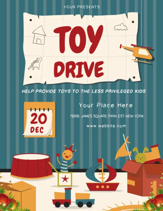 Toy Drive template Folder (US Letter)