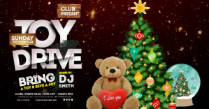 Toy Drive with Teddy Bear Facebook Shared Image template