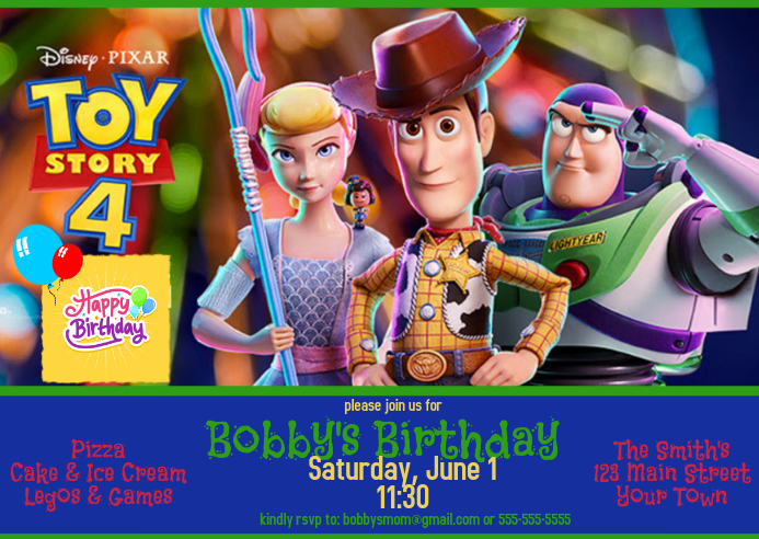 Modele Histoire De Jouets Invitation D Anniversaire Postermywall Modele Histoire De Jouets Invitation D Anniversaire Postermywall