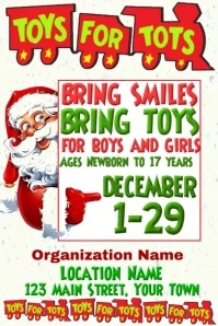Toys for Tots Fundraiser Poster template