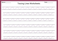 Tracing lines Worksheet Downward loop kids Template | PosterMyWall