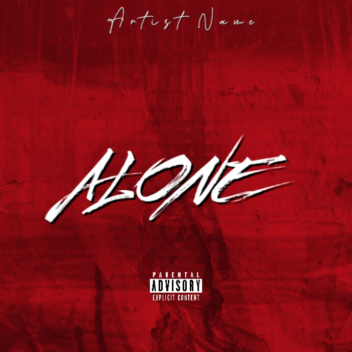 Track alone  mixtape cover Copertina album template
