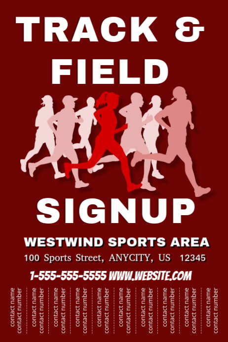 Tracking Flyer Track and Field Signup Template | PosterMyWall
