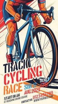 Track Cycling Event Digital Display (9:16) template