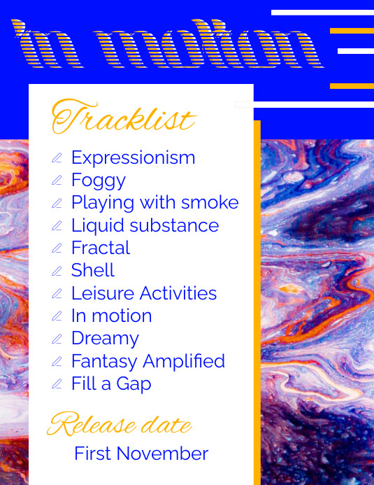 Tracklist Template | PosterMyWall