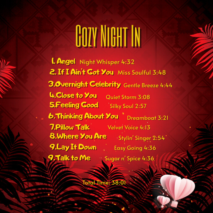 Tracklist Template PosterMyWall