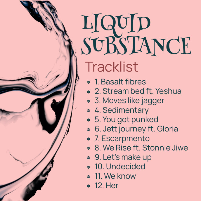 Tracklist Albumcover template