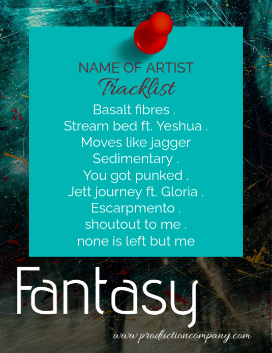 Tracklist Template | PosterMyWall
