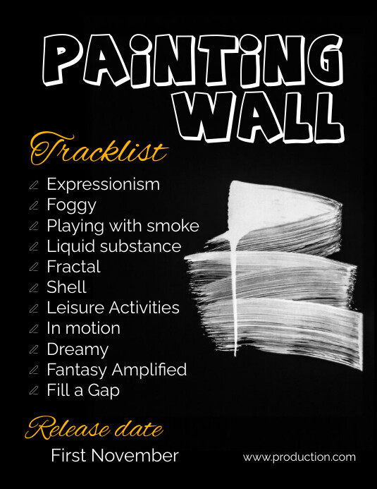 Tracklist Flyer (US Letter) template