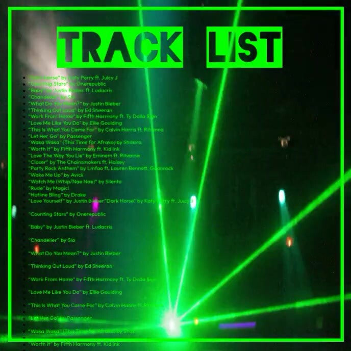 Tracklist Template | PosterMyWall