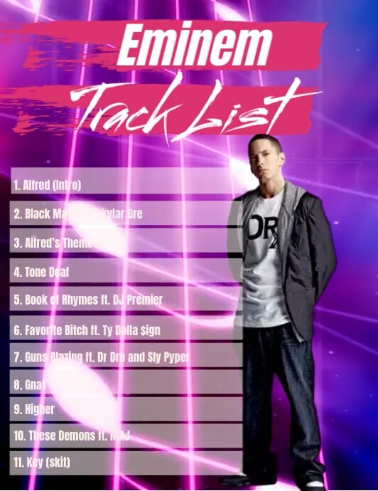 Tracklist Ranking Template Modèle TRACKLIST FLYERS TEMPLATES | PosterMyWall