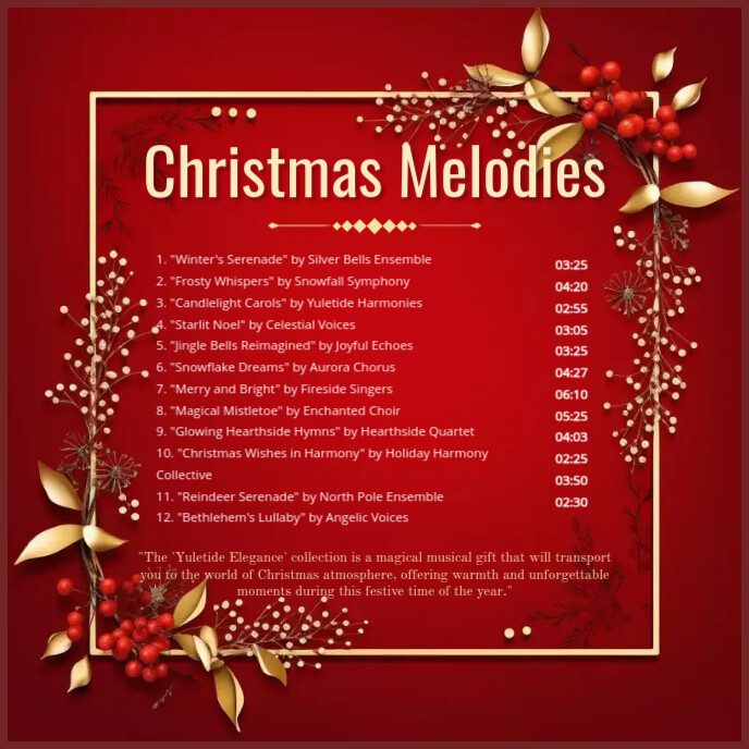 Copy of Tracklist Template, Album Track List Template | PosterMyWall