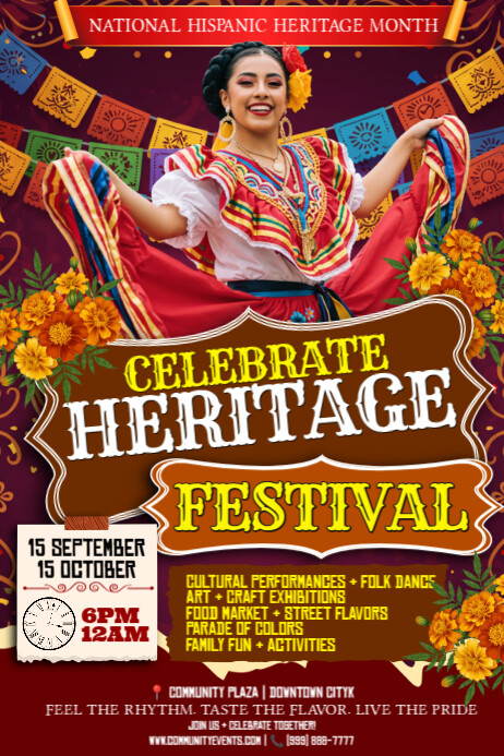 Copy of Tradition, Music, Dance, and Flavor | PosterMyWall