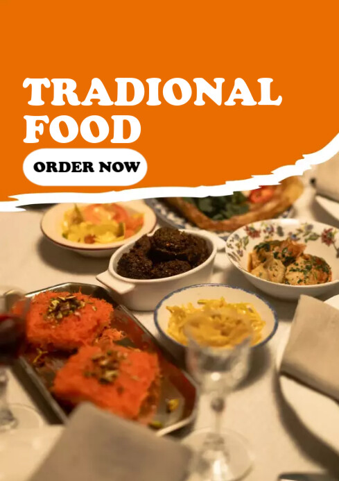 Traditional Food Menu Template | PosterMyWall