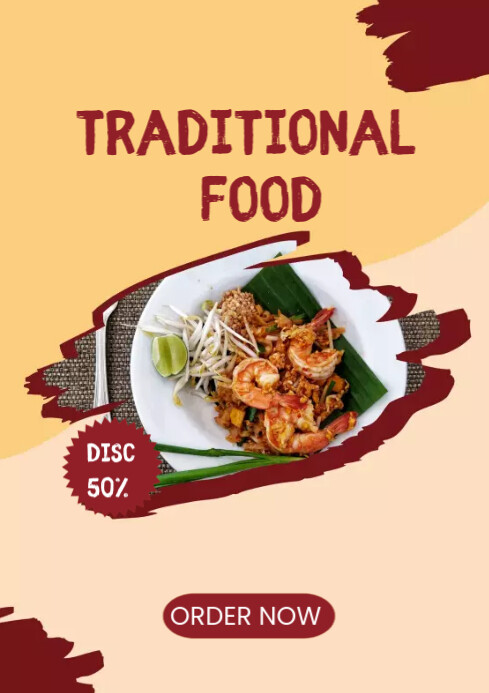 Traditional Program Menu Design Traditional Food Menu Template | PosterMyWall