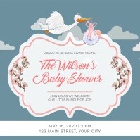 Customize 130 Baby Shower Invitation Video Templates Postermywall