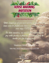 Traditional house warming invitation Template | PosterMyWall