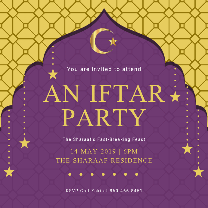 Traditional Iftari Dinner Invitation Social Media Template Postermywall