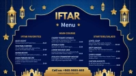 Traditional Iftari menu digital display templ template