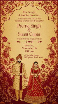 Traditional Indian Wedding Digital Display (9:16) template