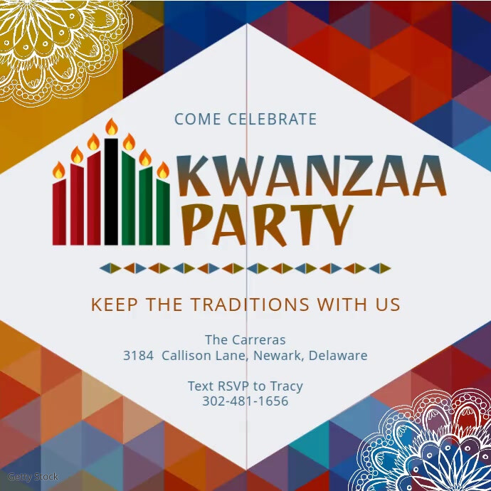 Traditional Kwanzaa Candle Lighting Event Video Template Postermywall