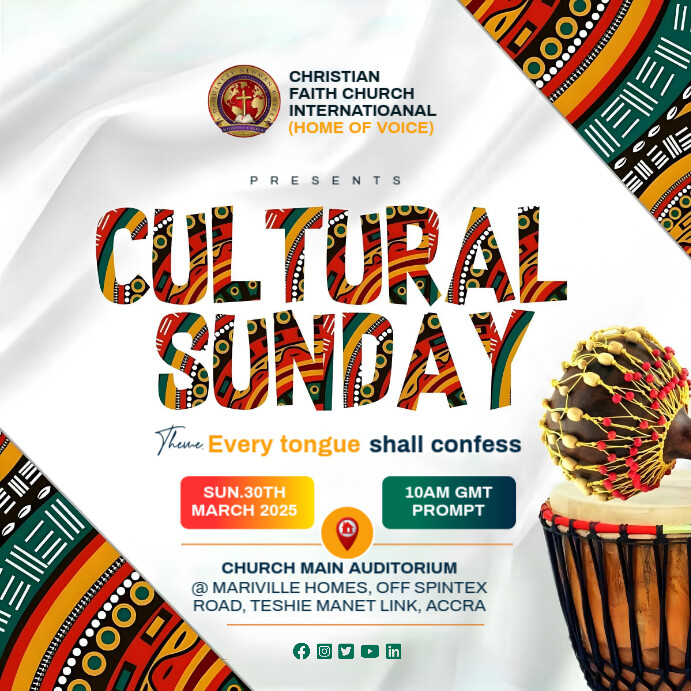 Copy of Traditional Sunday Service Flyer | PosterMyWall