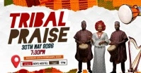 Traditional Tribal Praise Music Poster Facebook Shared Image template