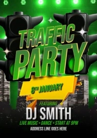 Traffic Event Party A4 template