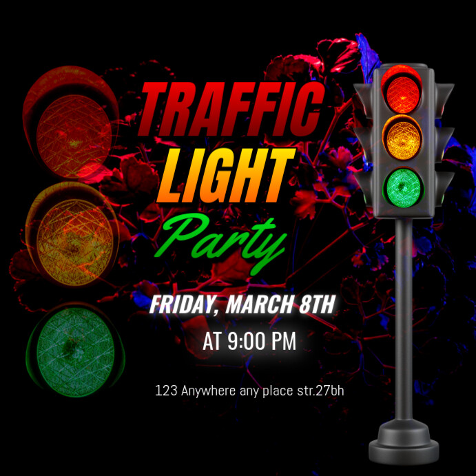 Traffic light party Instagram-Beitrag template