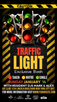 Preto Traffic Light Party Instagram Story Template