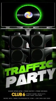 Traffic Light Party 数字显示屏 (9:16) template