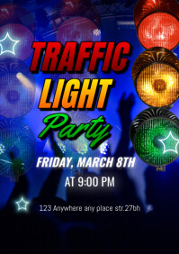 Traffic light party A4 template
