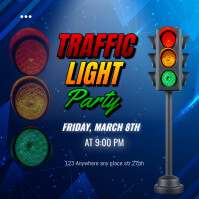 traffic light party Instagram Post template