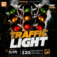 Traffic Party Video Instagram-opslag template