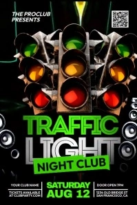 Traffic Party Video Poster template