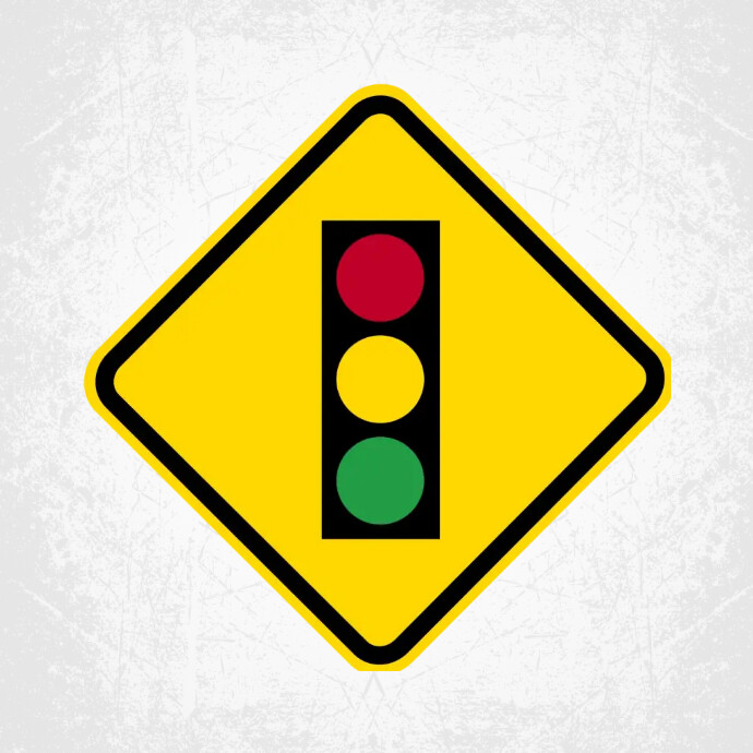 Traffic signal,  road signal Logotyp template