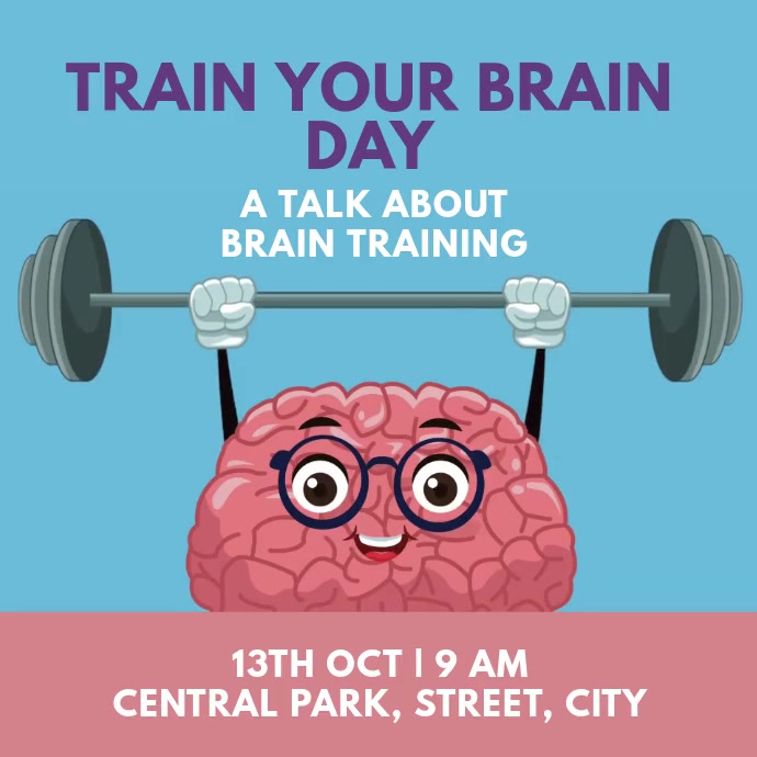 Train your brain Day Template | PosterMyWall