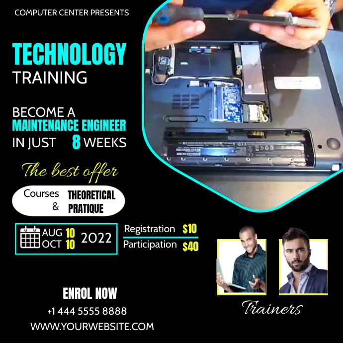 training announcement poster template | PosterMyWall