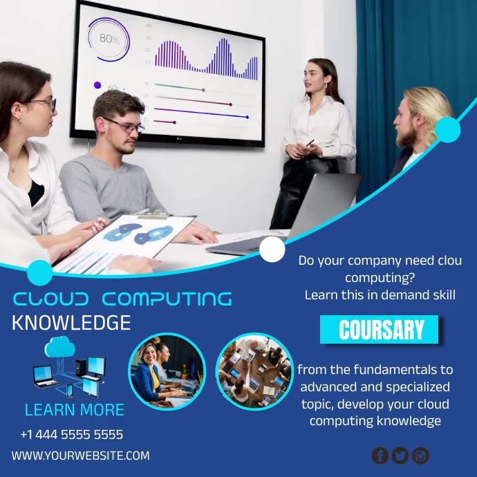 training cloud computing poster template | PosterMyWall