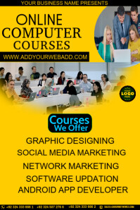 Training Course Poster Examples Online Computer Courses Posters Template | PosterMyWall