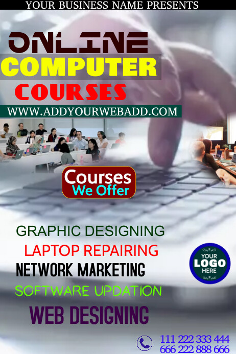 Poster In Computer Course Online Computer Courses Posters Template | PosterMyWall