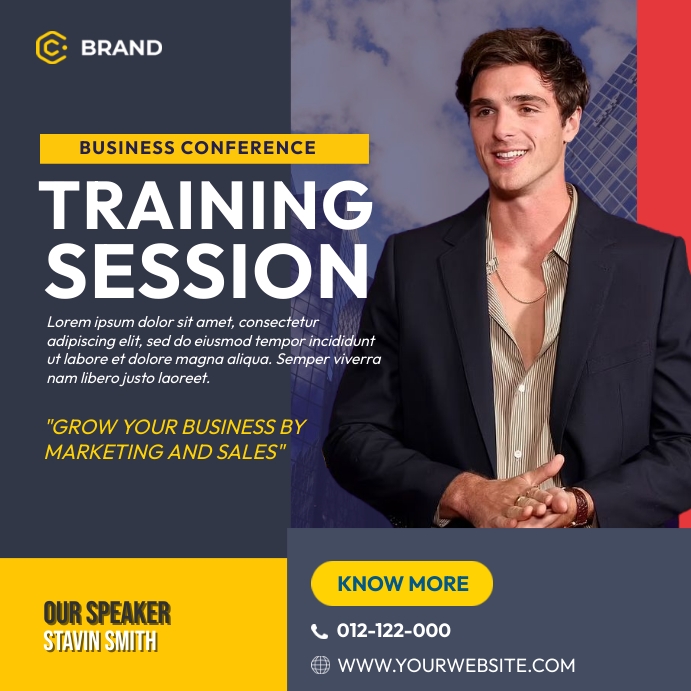 Training Session Instagram Post template
