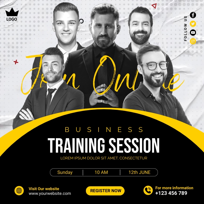 Training Session Names Copy of Training Session Template | PosterMyWall