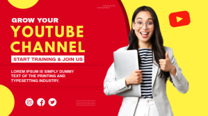 Vermelho YouTube Channel Promotion Twitter Post Template
