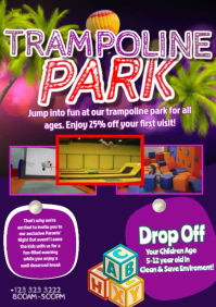 Trampoline Park Drop-Off A5 template