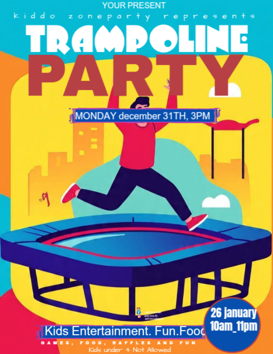 Trampoline party template | PosterMyWall