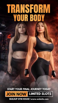 Black Fitness Promotion Instagram na Kuwento Template