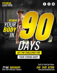 Sort Fitness Challenge Promotion Pamflet Template